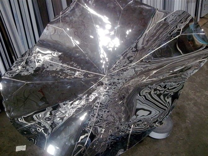 不锈钢荷花荷叶装饰造型制品 金属艺术与现代空间的清雅对话